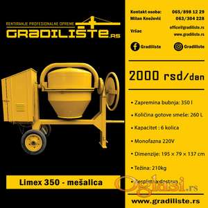 Mesalica 350 litara - izdavanje